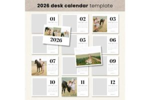 2026 5x7 Calendar Template