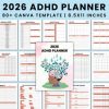 2026 ADHD Planner for Canva KDP Interior