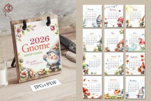 2026 GNOMES Desk Calendar/12 Months