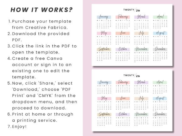 2026 Landscape Yearly Calendar Template - Image 6