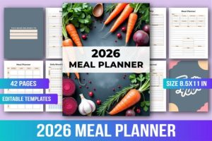 🥗 2026 Meal Planner Canva