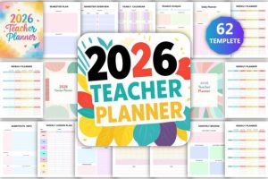 📘 2026 Teacher Planner Canva Kdp