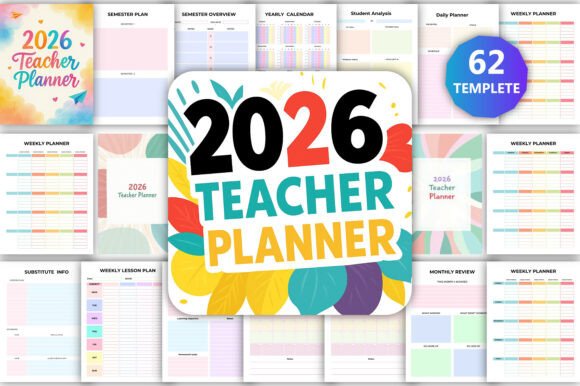 📘 2026 Teacher Planner Canva Kdp