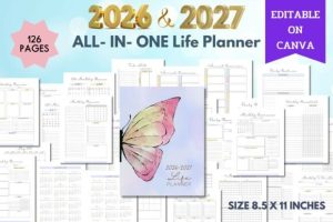 2026-2027 All-in-one Life Planner
