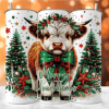 20oz Merry Christmas Tumbler Wrap PNG