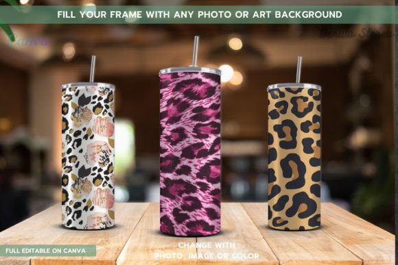 20oz Tumbler Template Mockup Canva Frame - Image 3