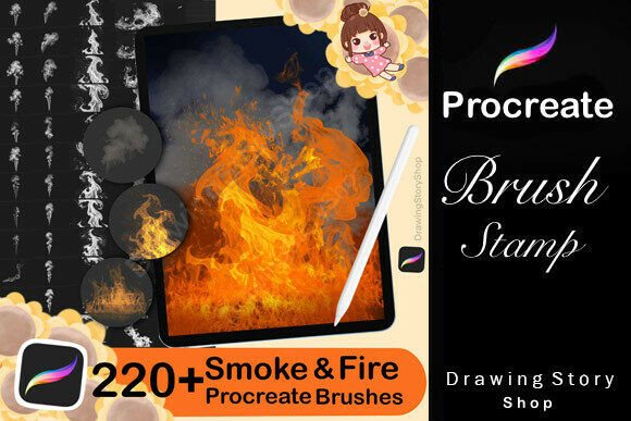 220+ Procreate Smoke & Fire Brushes