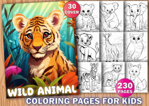230 Wild Animal Coloring Pages for Kids