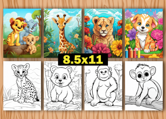 Alternative view of 230 Wild Animal Coloring Pages for Kids