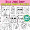 290 Bold and Easy Coloring Pages