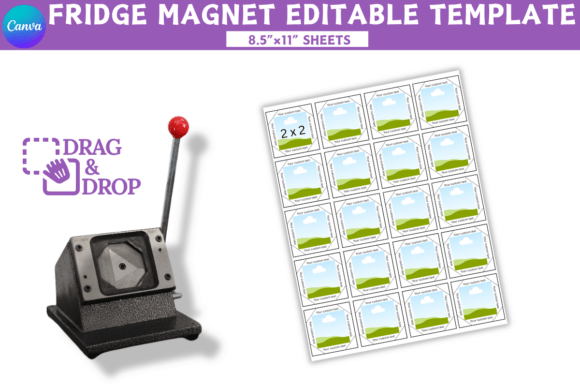 2x2 Fridge Magnet Canva Template - Image 2