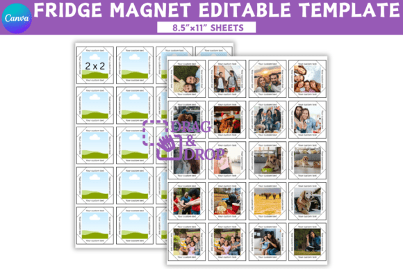 2x2 Fridge Magnet Canva Template - Image 3