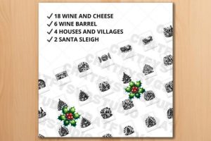 Alternative view of 30 Bundle Christmas Cutting Board SVG