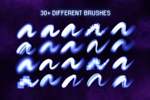Alternative view of 30+ Procreate Glow Brushes