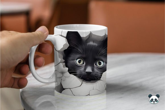 3D Black Cat Sublimation Mug Bundle - Image 4