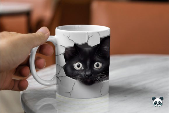 3D Black Cat Sublimation Mug Bundle - Image 7