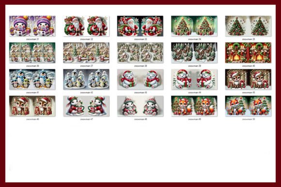 3D Christmas Coffee Mug Bundle,3D Snowma - Image 3