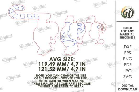 3D Christmas Door Corner Bundle Lasercut - Image 2