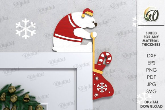 3D Christmas Door Corner Bundle Lasercut - Image 4