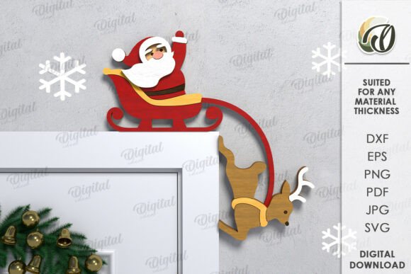 3D Christmas Door Corner Bundle Lasercut - Image 8