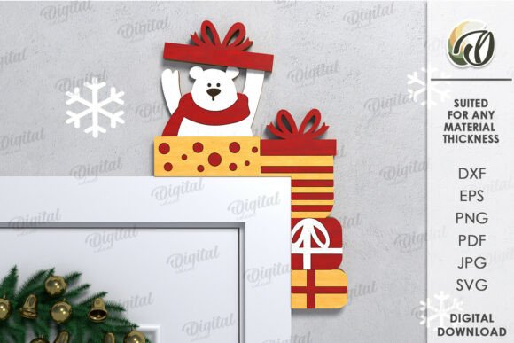 3D Christmas Door Corner Bundle Lasercut - Image 9