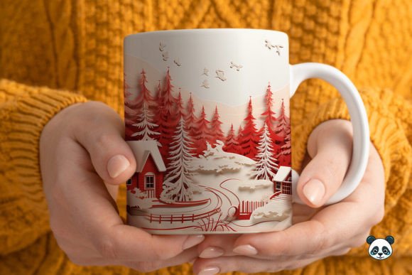 3D Christmas Mug Wrap Sublimation Bundle - Image 2