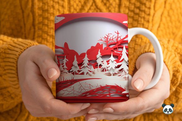 3D Christmas Mug Wrap Sublimation Bundle - Image 4