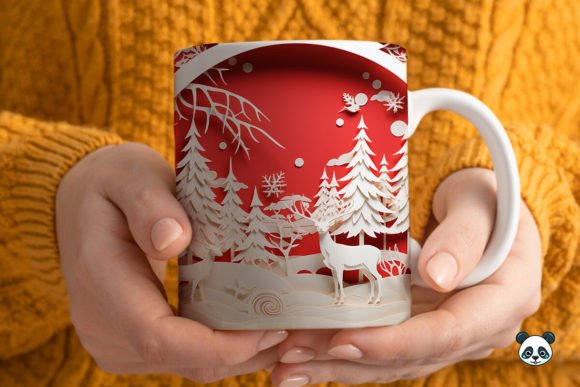 3D Christmas Mug Wrap Sublimation Bundle - Image 9