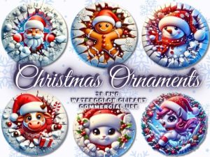 3D Christmas Ornaments Christmas Clipart