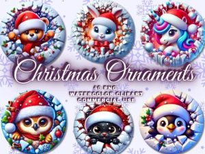 3D Christmas Ornaments Christmas Clipart