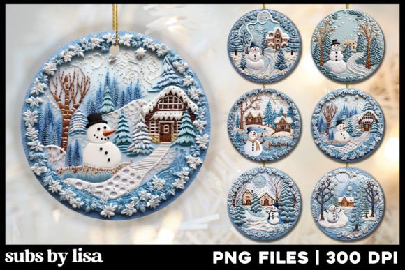 3D Christmas Ornaments Sublimation PNG - Image 7