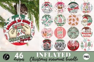3D Inflated Christmas Ornament Bundle