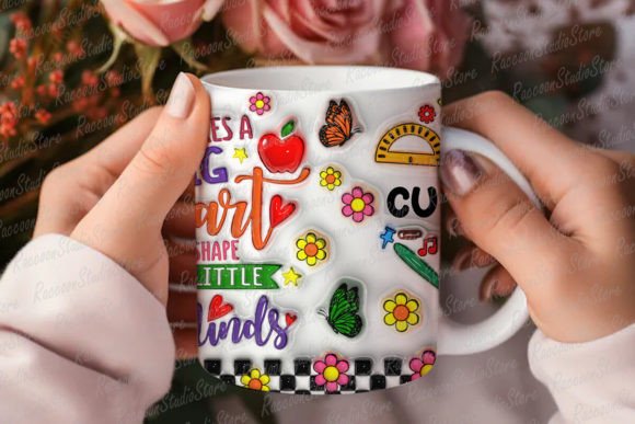 3D Inflated Custom Teacher Life Mug Wrap - Image 2