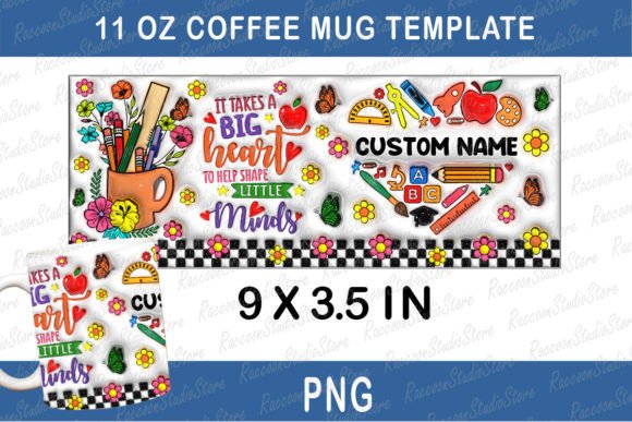 3D Inflated Custom Teacher Life Mug Wrap - Image 5