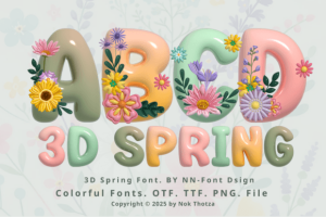 3d Spring Font