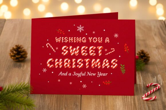 3d Christmas Candy Cane Font - Image 2