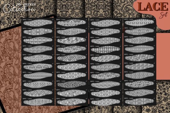 40 Lace Pattern Procreate Brushes - Image 2
