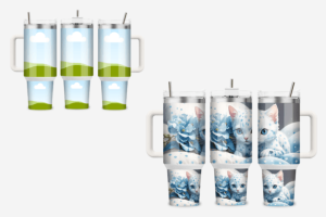 Alternative view of 40oz Tumbler Mockups for Canva