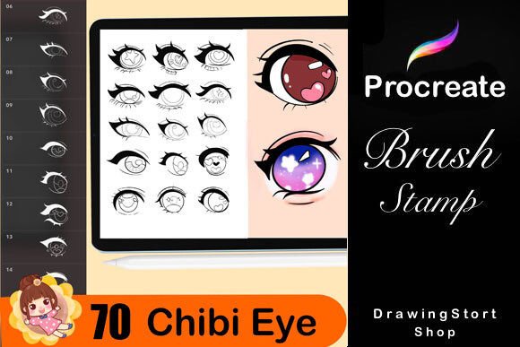 460 Procreate Chibi Stamp Brushes - Image 5