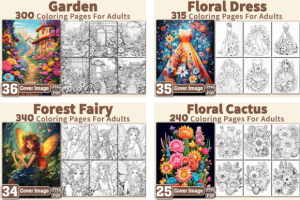 Alternative view of 4750 Big Adults Coloring Pages Bundle