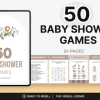 50 Baby Shower Games, Canva Template