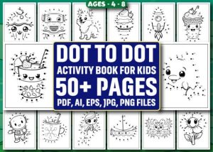 50 Dot to Dot Activity Book for Kids