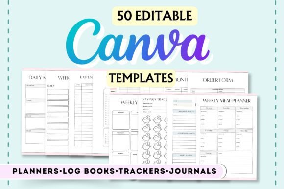 50 Editable Canva Templates KDP Interior