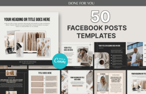 50 Facebook Posts Canva Templates