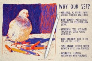 Alternative view of 50 Retro Pencil Procreate Brushes