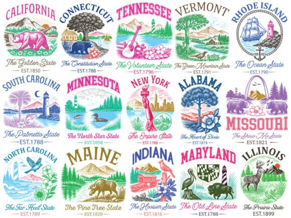 50 USA States Cityscape Shirt SVG Bundle - Image 2