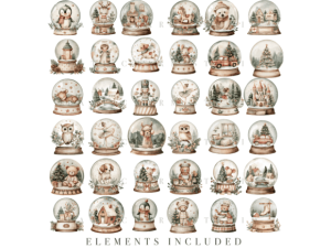 Alternative view of 55 Watercolor Christmas Snow Globe