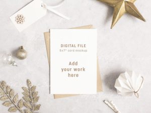 5x7" Christmas Card Mockup