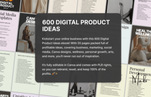 Alternative view of 600 Digital Product Ideas, Canva