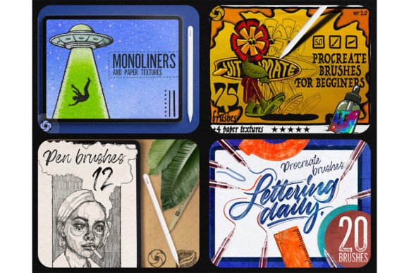 650 Procreate Brushes Mega Bundle - Image 3